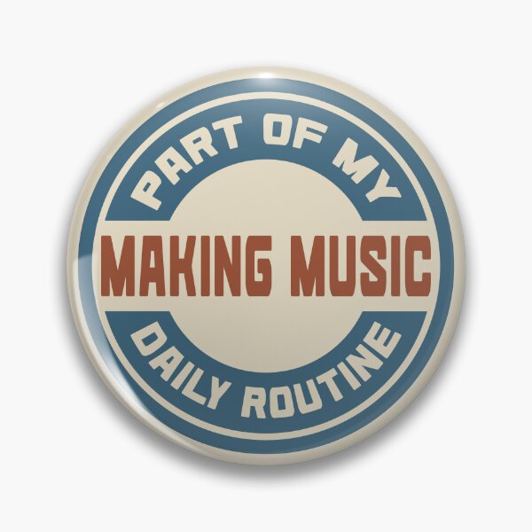 Item preview, Making Music – Part of My Daily Routine Retro Logo designed and sold by MOCOPOCO.