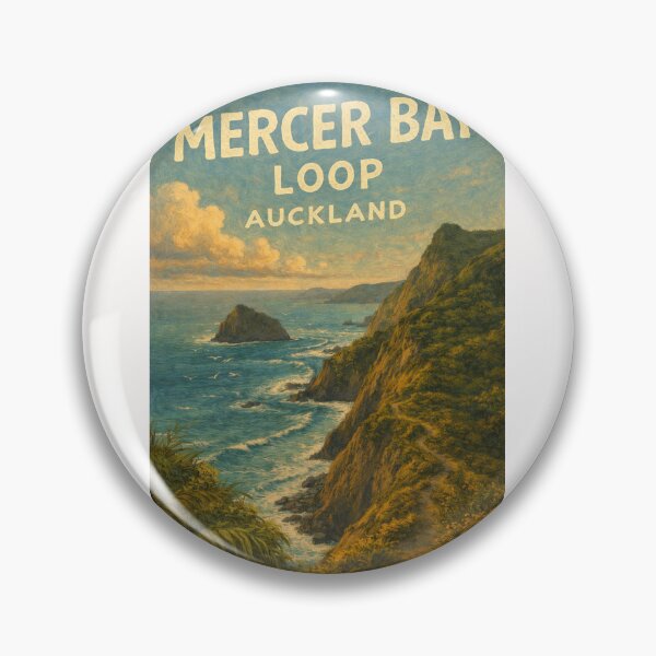 Item preview, Mercer Bay Loop Coastal Path with Cliffs and Tasman Sea in Waitākere Ranges, Auckland, New Zealand designed and sold by Places On Earth.