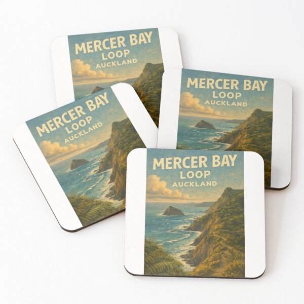 Item preview, Mercer Bay Loop Coastal Path with Cliffs and Tasman Sea in Waitākere Ranges, Auckland, New Zealand designed and sold by Places On Earth.