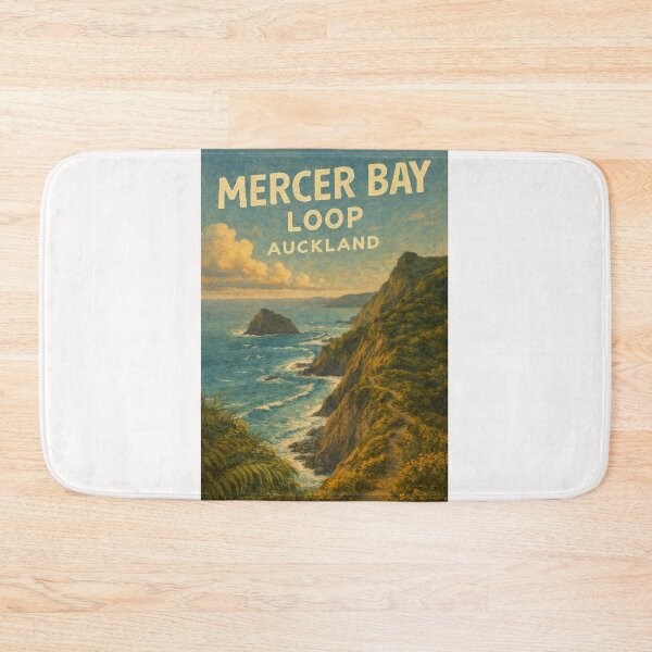 Item preview, Mercer Bay Loop Coastal Path with Cliffs and Tasman Sea in Waitākere Ranges, Auckland, New Zealand designed and sold by Places On Earth.