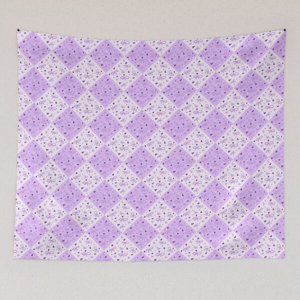 Item preview, Cute bows heart polka dots in purple pattern designed and sold by Mariecobiz.