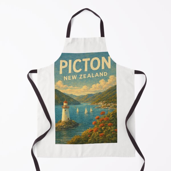 Item preview, Picton Harbour and Lighthouse with Sailboats and Hills in Marlborough Region, South Island, New Zealand designed and sold by Places On Earth.