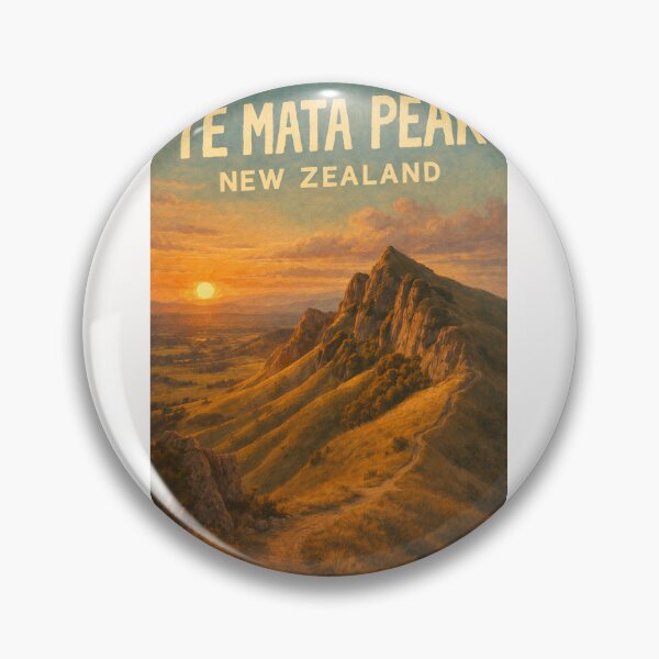 Item preview, Te Mata Peak Sunset View with Rolling Hills and Golden Landscape in Hawke’s Bay Region, New Zealand designed and sold by Places On Earth.