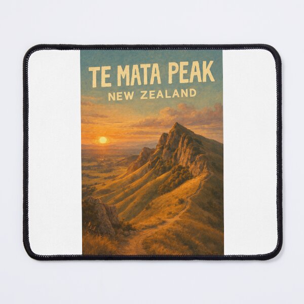 Item preview, Te Mata Peak Sunset View with Rolling Hills and Golden Landscape in Hawke’s Bay Region, New Zealand designed and sold by Places On Earth.