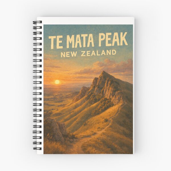 Item preview, Te Mata Peak Sunset View with Rolling Hills and Golden Landscape in Hawke’s Bay Region, New Zealand designed and sold by Places On Earth.