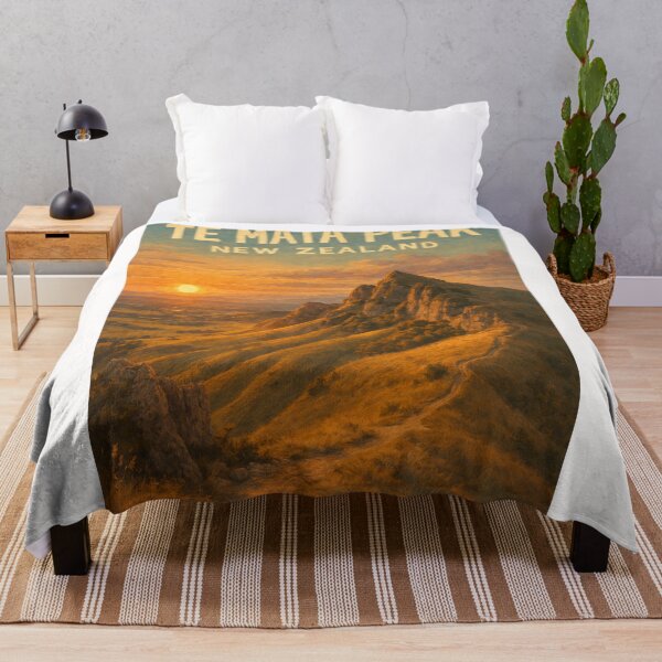 Item preview, Te Mata Peak Sunset View with Rolling Hills and Golden Landscape in Hawke’s Bay Region, New Zealand designed and sold by Places On Earth.