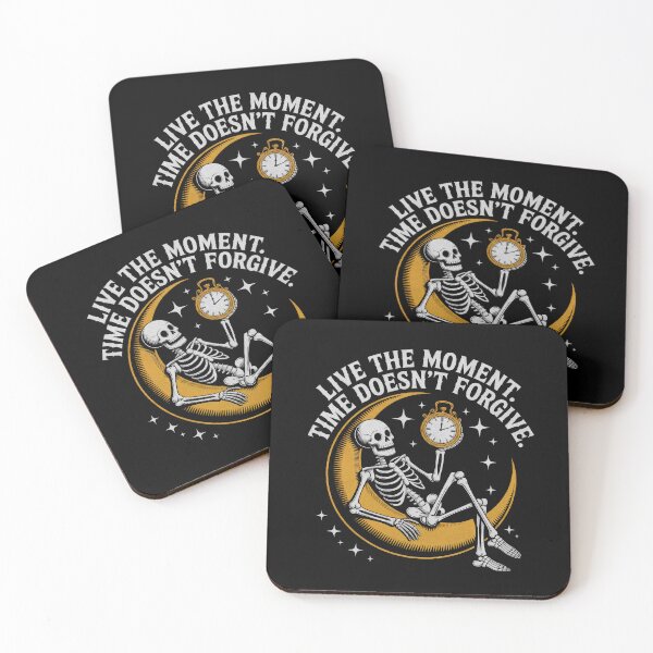 Item preview, Live The Moment Time Doesn’t Forgive – Vintage Skeleton Moon Artwork designed and sold by Stotee.