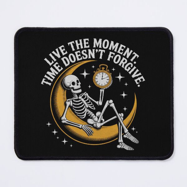 Item preview, Live The Moment Time Doesn’t Forgive – Vintage Skeleton Moon Artwork designed and sold by Stotee.