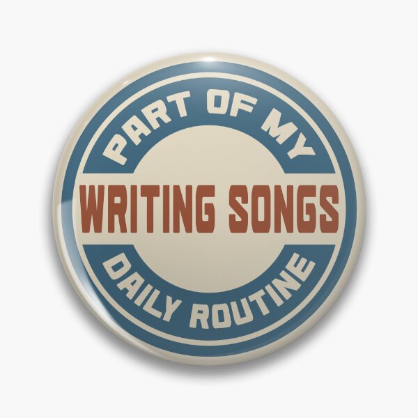 Item preview, Writing Songs – Part of My Daily Routine Retro Logo designed and sold by MOCOPOCO.
