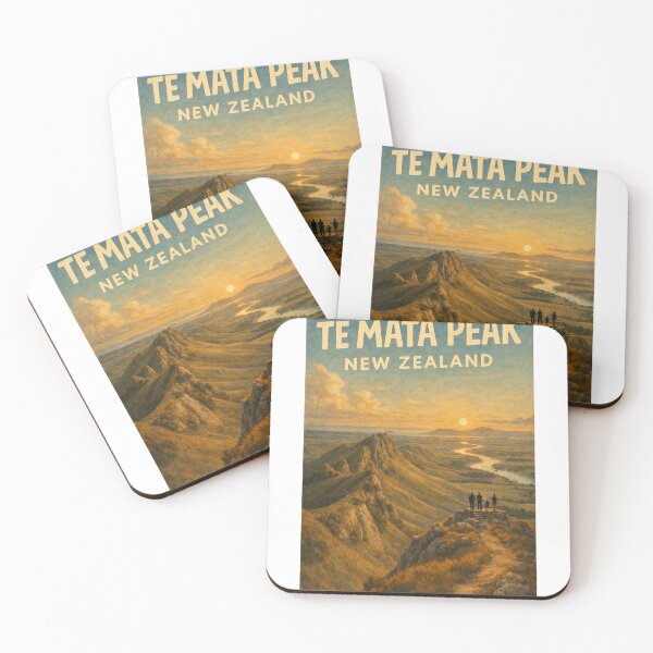 Item preview, Te Mata Peak Vista with Family Hikers and Winding River in Hawke’s Bay Region, North Island, New Zealand designed and sold by Aryabek.