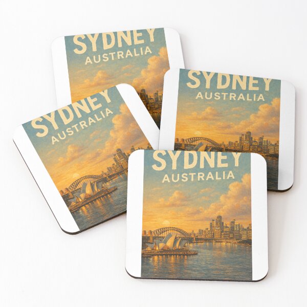 Item preview, Sydney Harbour View at Sunset with Opera House, Harbour Bridge, and CBD Skyline in New South Wales, Australia designed and sold by Aryabek.