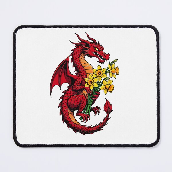Item preview, Red Dragon Holding A Bouquet Of Daffodils 2 designed and sold by taiche.