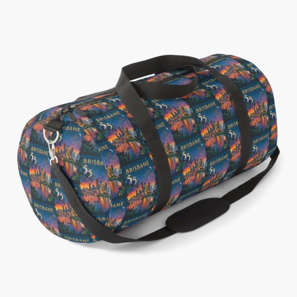 Item preview, Brisbane Skyline with Fireworks, Story Bridge, Wheel of Brisbane, and Native Wildlife in Queensland, Australia designed and sold by Aryabek.