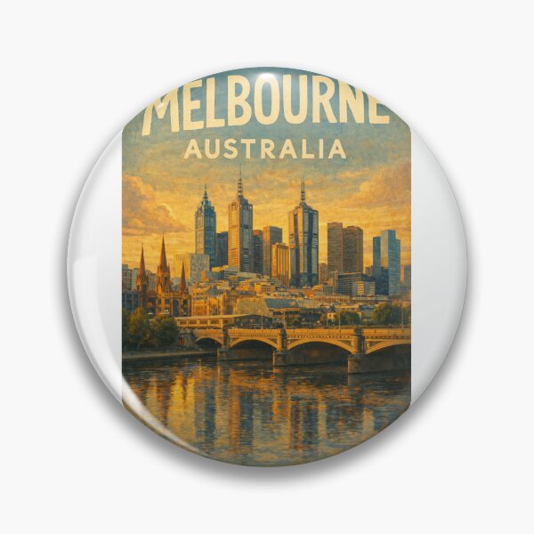 Item preview, Melbourne Skyline at Dusk with Flinders Street Station, Princes Bridge, and City Centre in Victoria, Australia designed and sold by Aryabek.