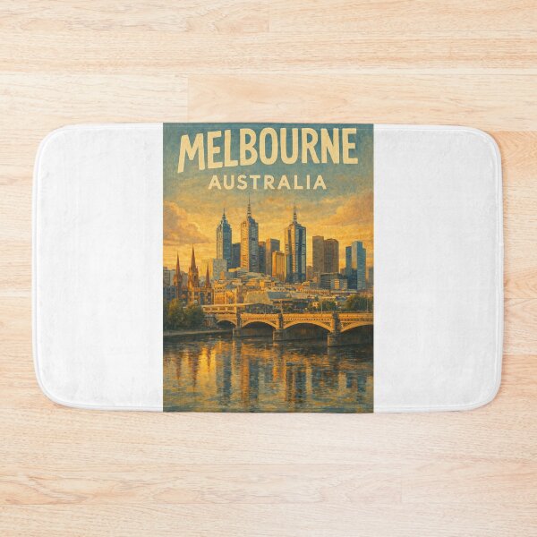Item preview, Melbourne Skyline at Dusk with Flinders Street Station, Princes Bridge, and City Centre in Victoria, Australia designed and sold by Aryabek.