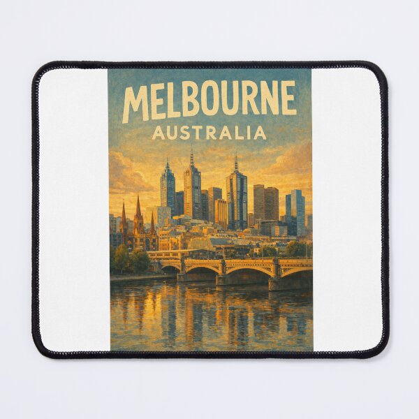 Item preview, Melbourne Skyline at Dusk with Flinders Street Station, Princes Bridge, and City Centre in Victoria, Australia designed and sold by Aryabek.