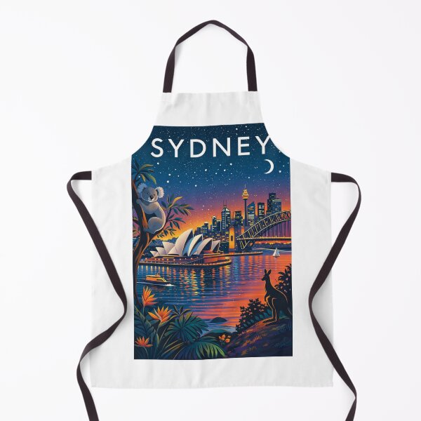 Item preview, Sydney Skyline with Opera House, Harbour Bridge, Koala and City Lights at Night in New South Wales, Australia designed and sold by Aryabek.