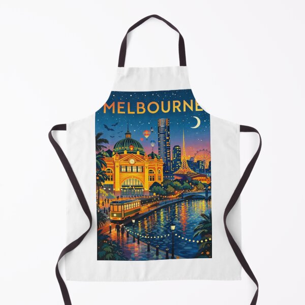 Item preview, Melbourne City View at Sunset with Flinders Street Station, Yarra River and Southbank in Victoria, Australia designed and sold by Aryabek.