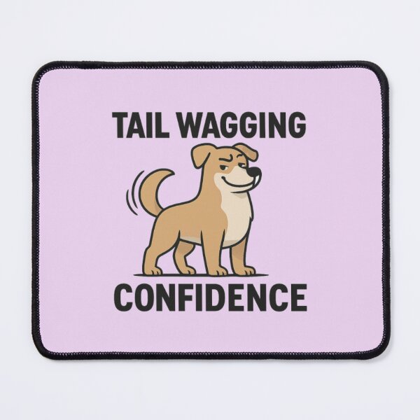 Item preview, Tail Wagging Confidence Funny Dog Motivational Design designed and sold by OwnYourMood.
