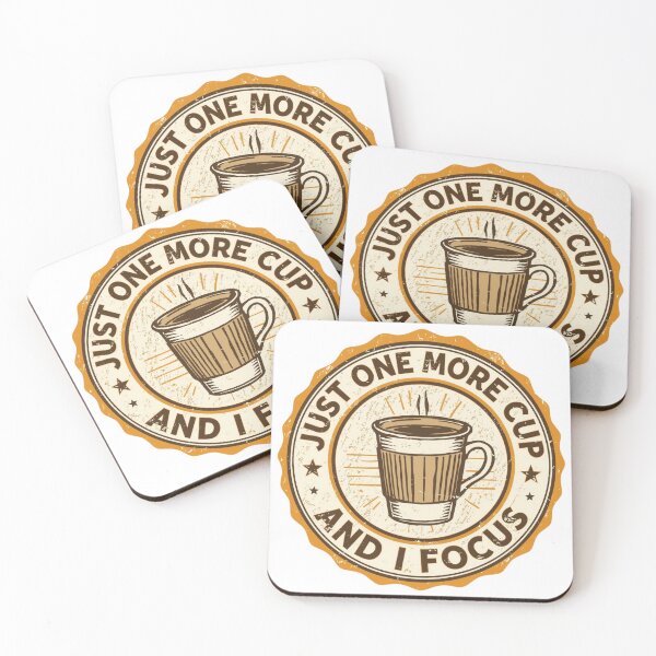 Item preview, Just One More Cup And I Focus – Coffee Lover Humor Shirt designed and sold by KapiPrint.