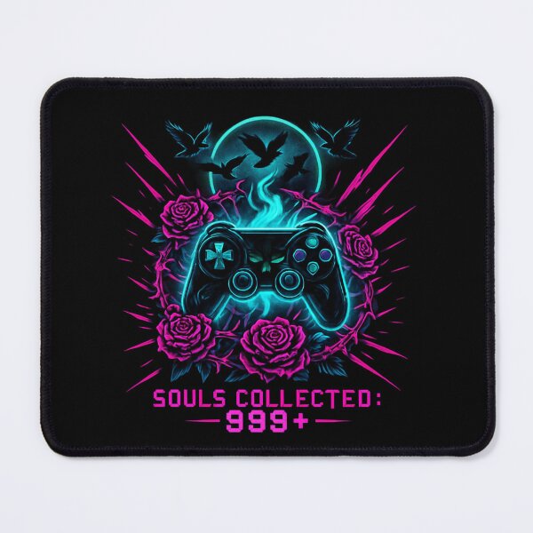 Item preview, Souls Collected 999+ Gamer Shirt – Neon Gothic Controller Tee designed and sold by printedartgoods.