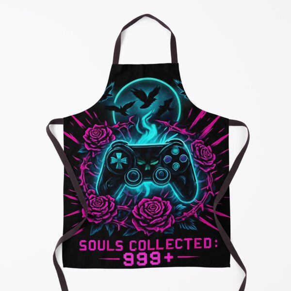 Item preview, Souls Collected 999+ Gamer Shirt – Neon Gothic Controller Tee designed and sold by printedartgoods.