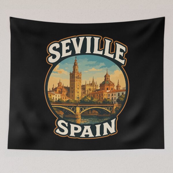 Item preview, Seville Spain Retro Vintage Travel designed and sold by TomFrontierArt.