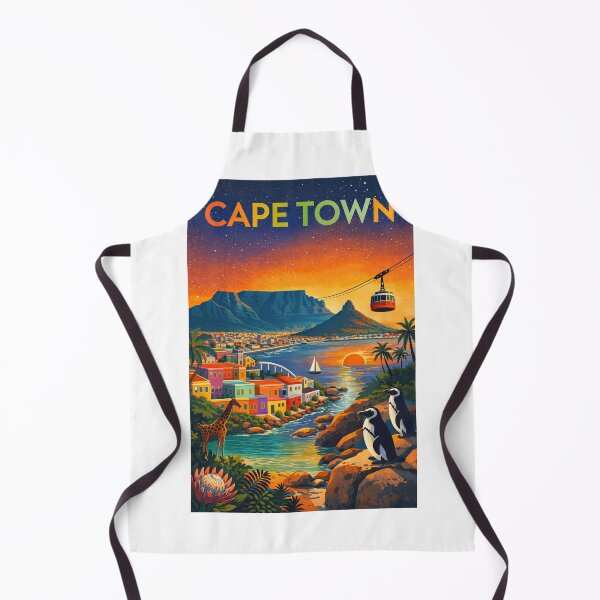 Item preview, Cape Town Sunset with Table Mountain, Bo-Kaap, Penguins and Cable Car in South Africa designed and sold by Aryabek.