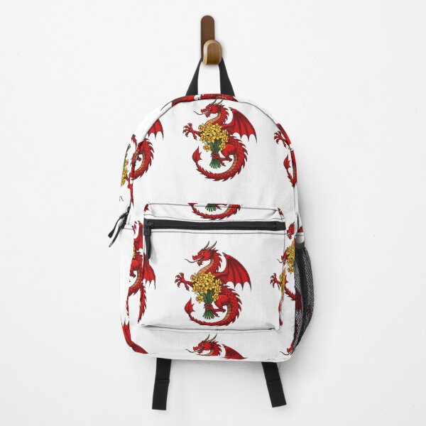 Item preview, Red Dragon Holding A Bouquet Of Daffodils designed and sold by taiche.