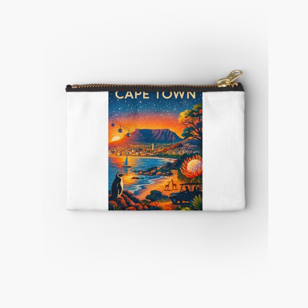 Item preview, Cape Town Coastal View at Dusk with Table Mountain, Signal Hill, Penguins and Safari in South Africa designed and sold by Aryabek.