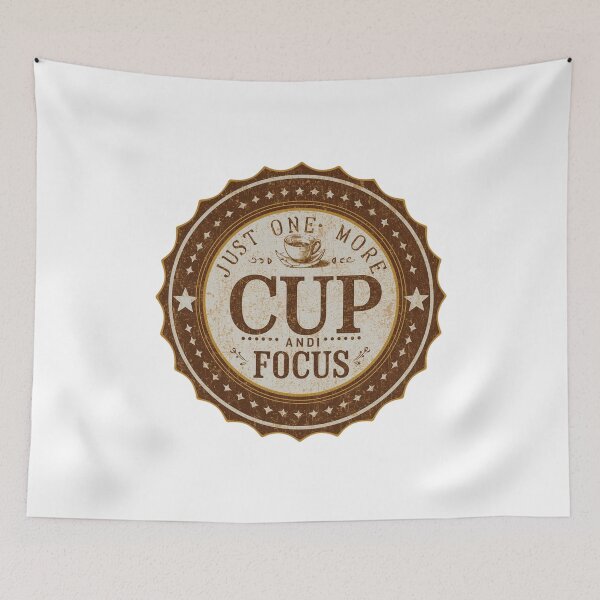 Item preview, Just One More Cup And I Focus – Coffee Lover Humor Shirt designed and sold by KapiPrint.