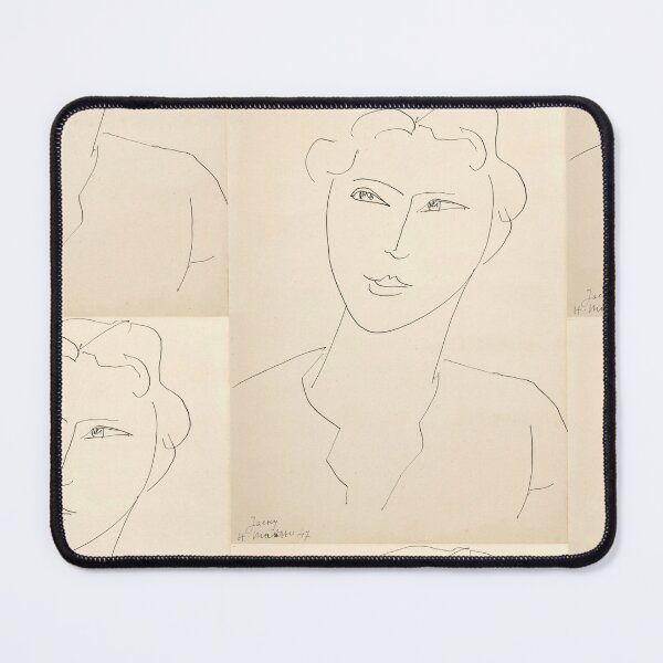 Item preview, Jacky by Henri Matisse: Minimalist Line Portrait Poster designed and sold by artofuniverse.