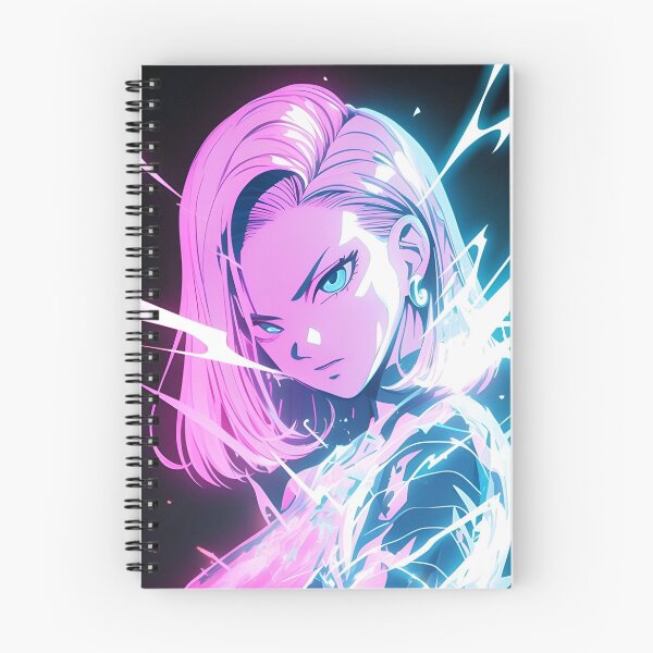 Item preview, Neon Cyber Anime Girl with Electric Energy Glow designed and sold by Dyan4.