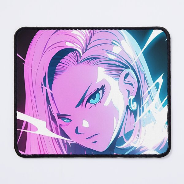 Item preview, Neon Cyber Anime Girl with Electric Energy Glow designed and sold by Dyan4.