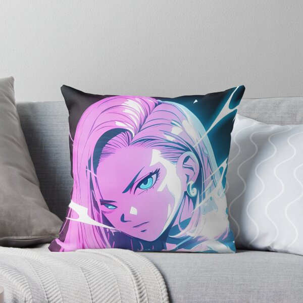 Item preview, Neon Cyber Anime Girl with Electric Energy Glow designed and sold by Dyan4.
