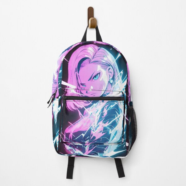 Item preview, Neon Cyber Anime Girl with Electric Energy Glow designed and sold by Dyan4.