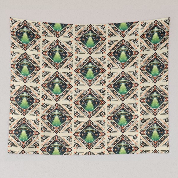 Item preview, ufo and navajo pattern designed and sold by Dogandesighn.