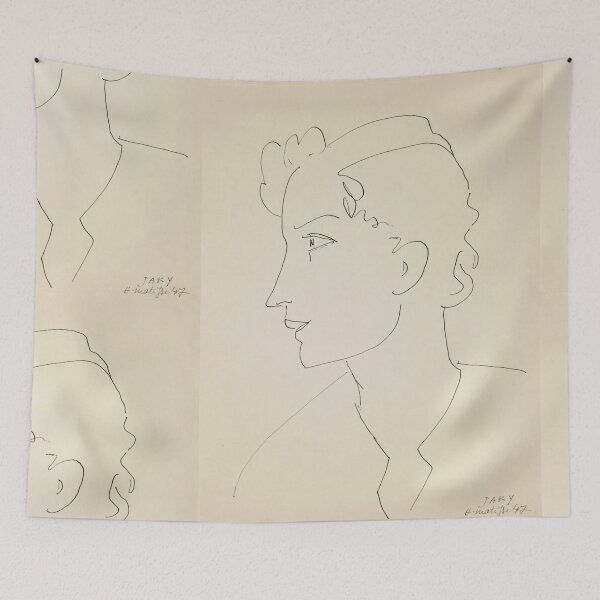 Item preview, Jaky by Henri Matisse: Minimalist Line Portrait Fine Art Print designed and sold by artofuniverse.