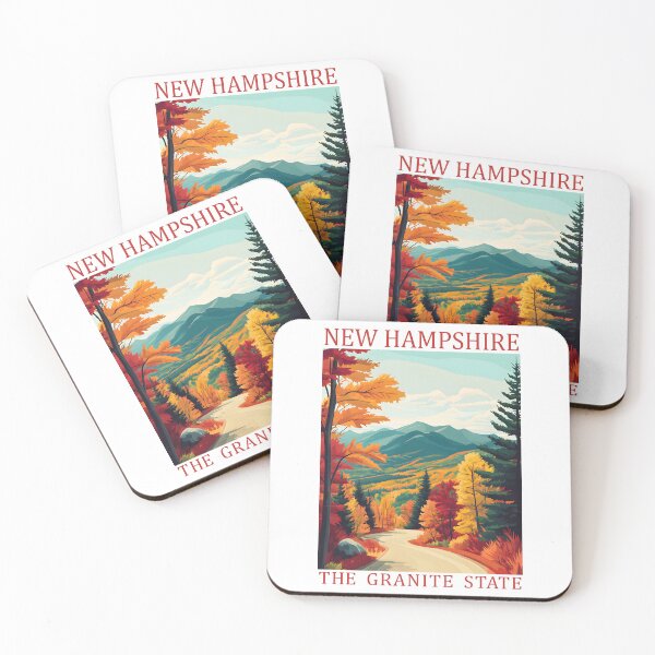 Item preview, New Hampshire Fall Foliage Vintage Travel Poster – The Granite State Mountain Wall Art designed and sold by GiftsCreek.