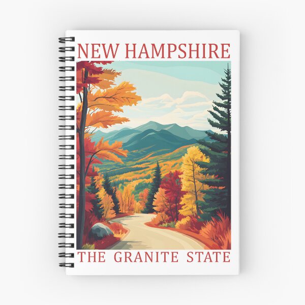 Item preview, New Hampshire Fall Foliage Vintage Travel Poster – The Granite State Mountain Wall Art designed and sold by GiftsCreek.