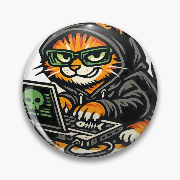 Item preview, Orange Hacker Cat — Debug Mode designed and sold by jojokrap-2023.