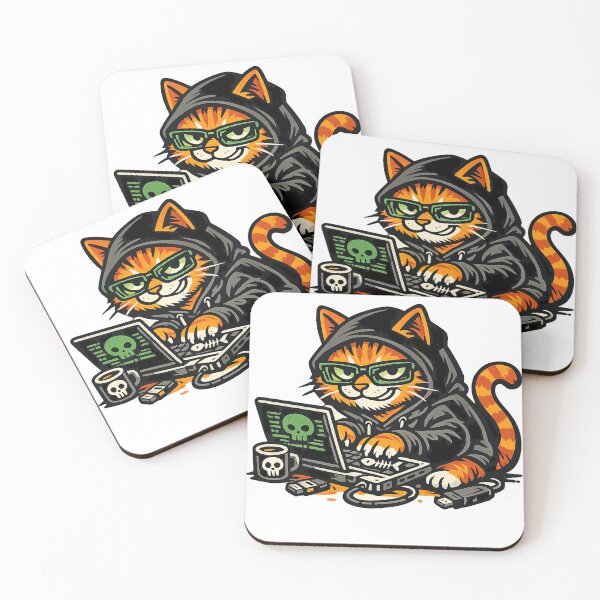 Item preview, Orange Hacker Cat — Debug Mode designed and sold by jojokrap-2023.