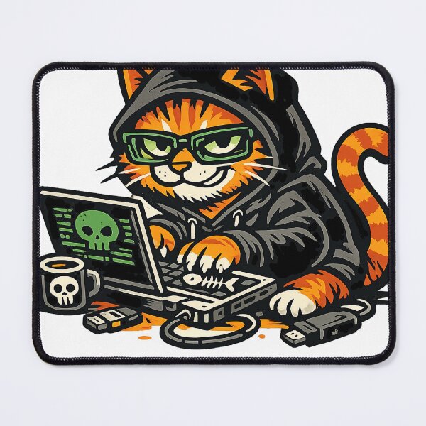 Item preview, Orange Hacker Cat — Debug Mode designed and sold by jojokrap-2023.