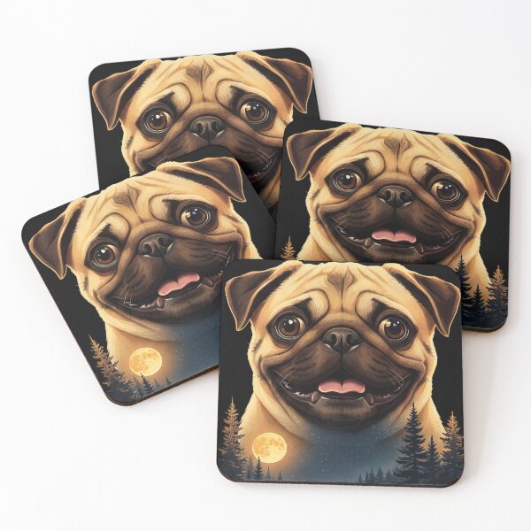 Item preview, Vintage 90S Pug Howling At The Moon designed and sold by Stotee.