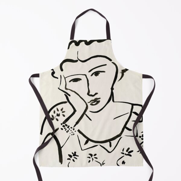 Item preview, Jeune Fille Accoudee by Henri Matisse: Minimalist Fauvist Line Art Poster designed and sold by artofuniverse.
