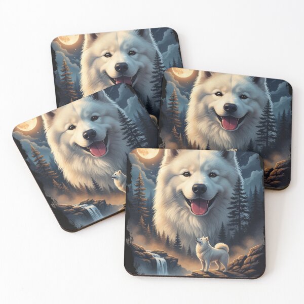 Item preview, Vintage 90S Samoyed Howling At The Moon designed and sold by Stotee.