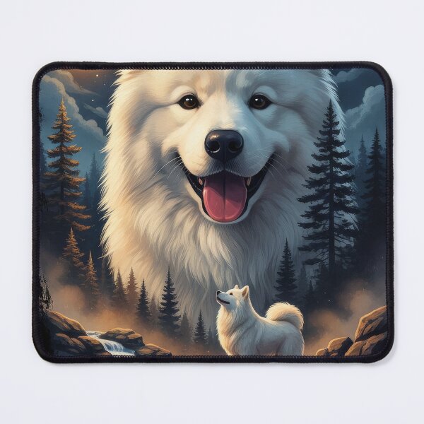 Item preview, Vintage 90S Samoyed Howling At The Moon designed and sold by Stotee.