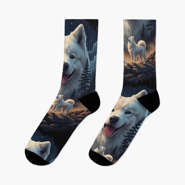 Item preview, Vintage 90S Samoyed Howling At The Moon designed and sold by Stotee.