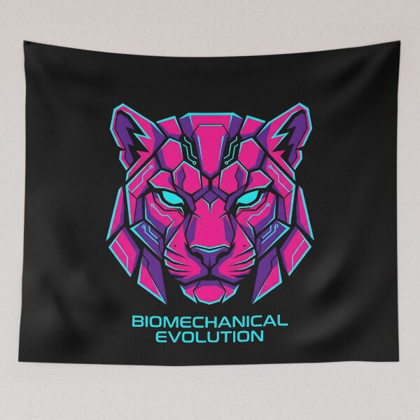 Item preview, Cyberpunk Tiger Biomechanical Evolution Neon Scifi [2026] designed and sold by MarCinu Art.