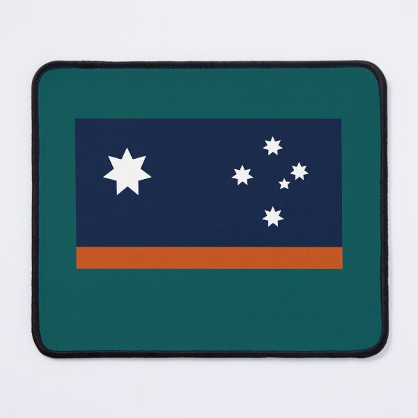 Item preview, Alternative Australia Flag ochre blue designed and sold by Kangaroo Sun.